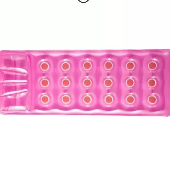 🆕️🏊‍♀️Sun Squad Inflatable Pocket Lounge - Pink - Picture 3 of 5